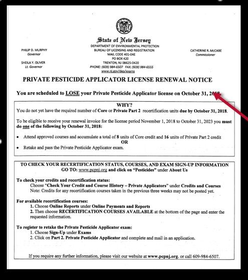 Private Applicator License Renewal